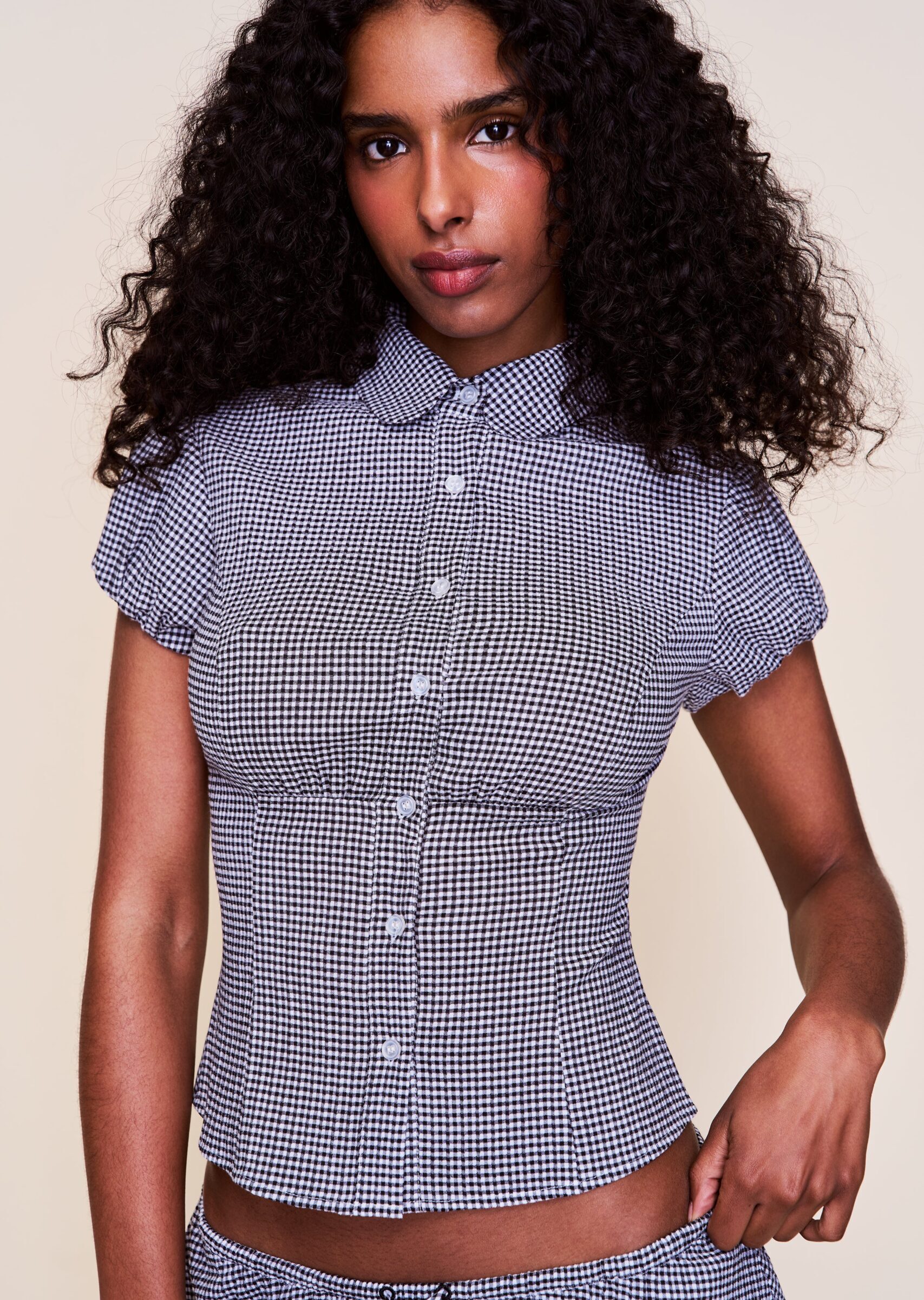 Liana Gingham Top